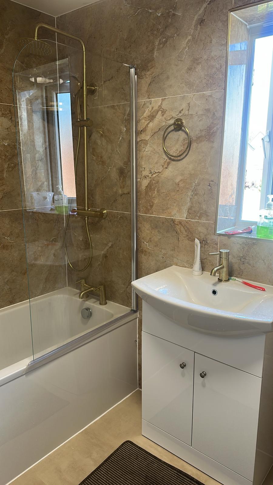 Bath Renovation with Back Extension